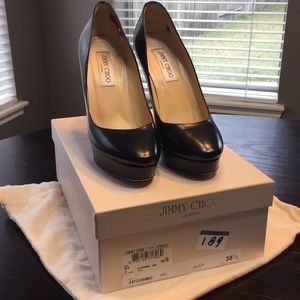 Jimmy Choo Black round toe heels